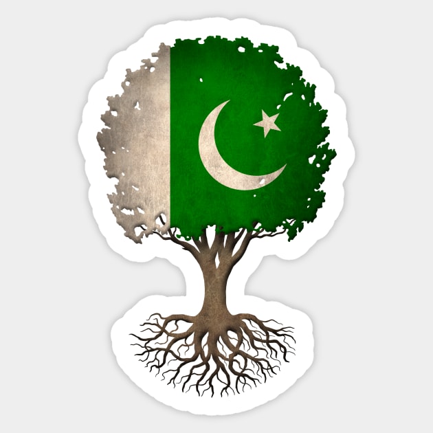 Tree of Life with Pakistani Flag Sticker by jeffbartels